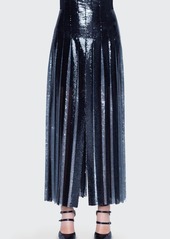 Akris Two-Tone Sequined Pleated Skirt