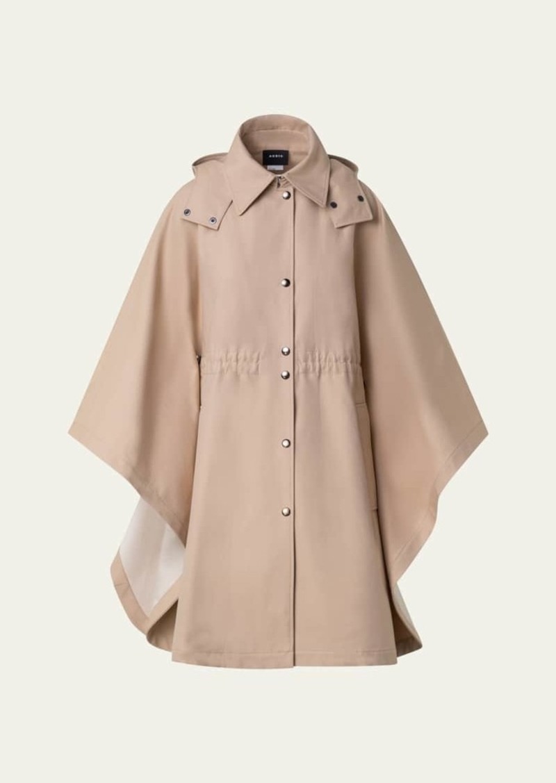 Akris Veda Cotton Gabardine Cape Jacket