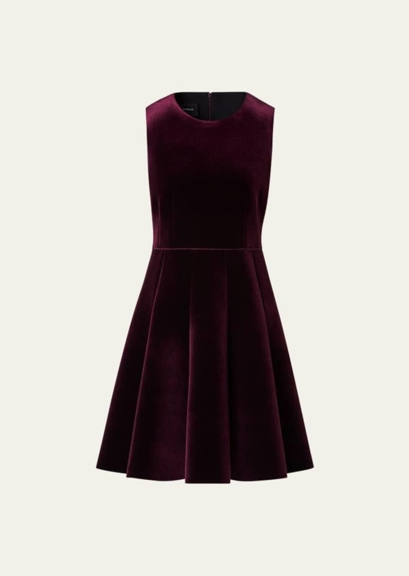 Akris Velvet Flared Mini Dress