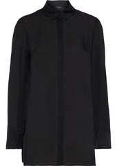 Akris Woman Silk Crepe De Chine Shirt Black