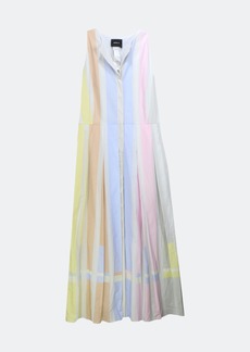 Akris Women\'s Multicolored Pastel Cotton Striped Sleeveless Dress - 6 - Also in: 4, 8, 10