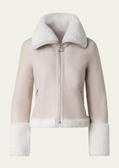 Akris Yasha Reversible Shearling Short Jacket