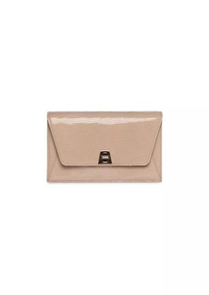 Akris Anouk Lizard-Embossed Leather Envelope Bag