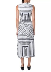 Akris Belted Cotton Poplin Midi-Dress