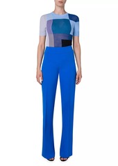 Akris Carla Pleated Straight-Leg Pants