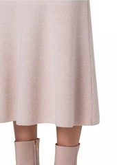 Akris Cashmere Ribbed Midi-Skirt