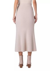 Akris Cashmere Ribbed Midi-Skirt