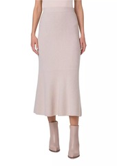 Akris Cashmere Ribbed Midi-Skirt