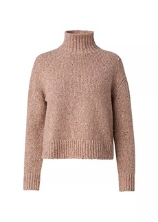Akris Cashmere Tweed Turtleneck Sweater