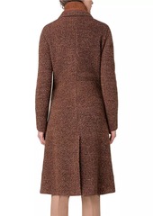 Akris Cashmere-Wool Mouline Rib-Knit Coat