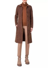Akris Cashmere-Wool Mouline Rib-Knit Coat