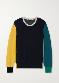 Akris Color-block Cashmere Sweater
