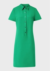 Akris Cotton Silk Button-Front Polo Dress