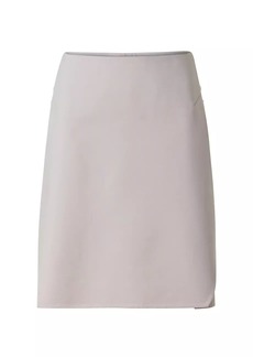 Akris Cotton-Silk Surplice Skirt