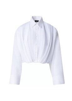 Akris Cotton Voile Crop Shirt