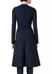 Akris Cut-Out Long-Sleeve Midi-Dress