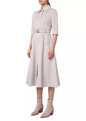 Akris Denim Belted Midi Shirtdress