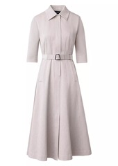 Akris Denim Belted Midi Shirtdress