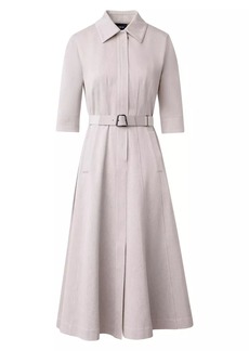 Akris Denim Belted Midi Shirtdress