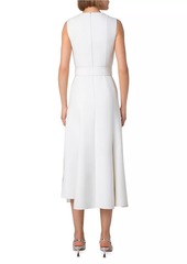 Akris Double-Face Cotton A-Line Midi-Dress