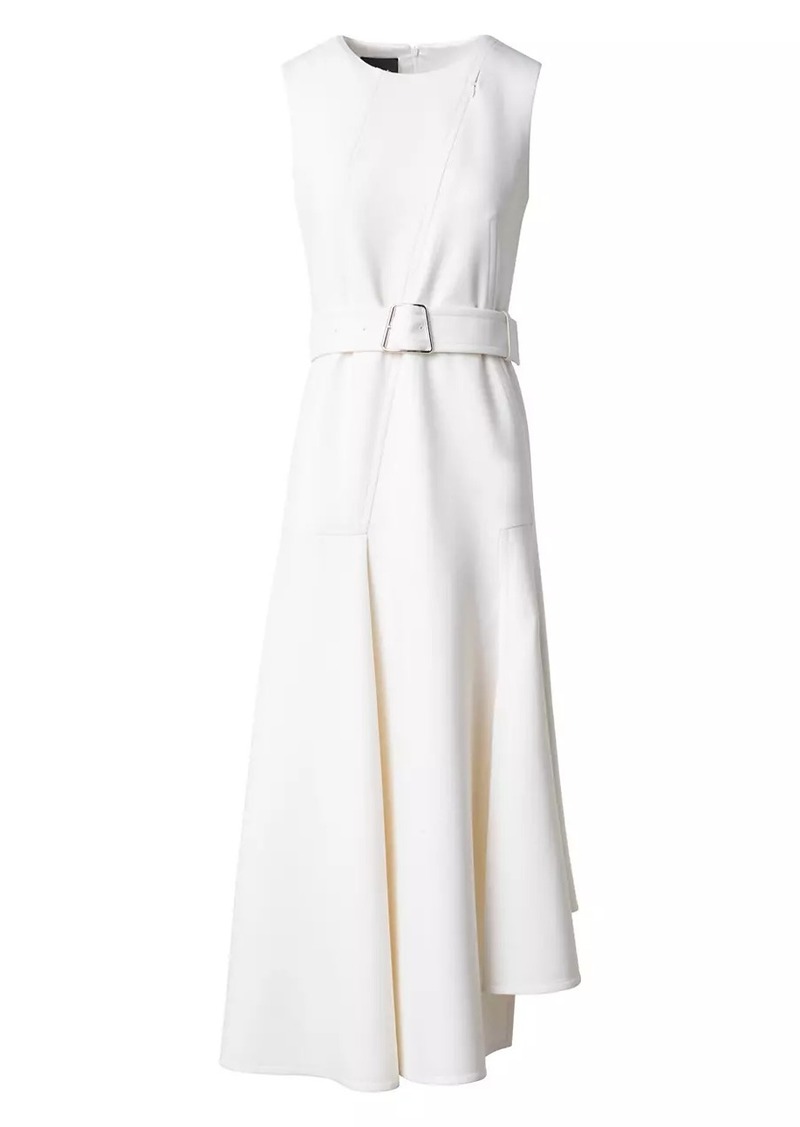 Akris Double-Face Cotton A-Line Midi-Dress