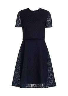 Akris Embroidered Floral Organza Dress
