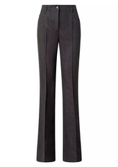 Akris Farid High-Rise Stretch Seamed Flare Jeans