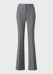 Akris Farida Cashmere Prince of Galles Bootcut Pants