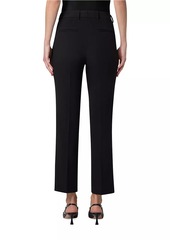 Akris Francy Wool Gabardine Bootcut Pants