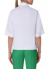 Akris Linen Voile Boxy Shirt