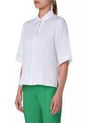 Akris Linen Voile Boxy Shirt