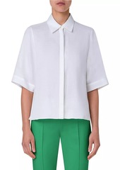 Akris Linen Voile Boxy Shirt