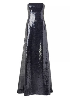 Akris Liquid Sequin Strapless Gown