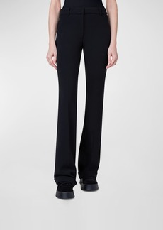 Akris Marisa Wool Pants with Rolled Cuffs