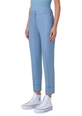 Akris Maxima Wool Flannel Cropped Pants
