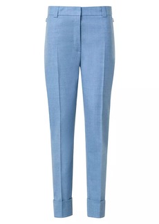 Akris Maxima Wool Flannel Cropped Pants