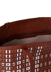 Akris Medium Ai Woven Leather & Fringe Shoulder Bag