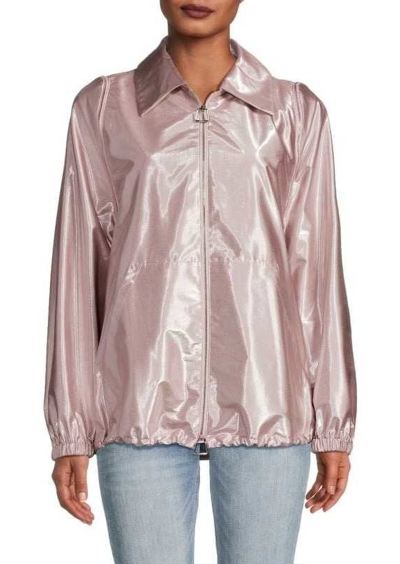 Akris Metallic Zip Front Jacket