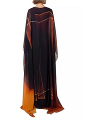 Akris Ombré Silk Caftan Gown