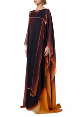 Akris Ombré Silk Caftan Gown