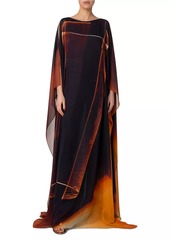 Akris Ombré Silk Caftan Gown