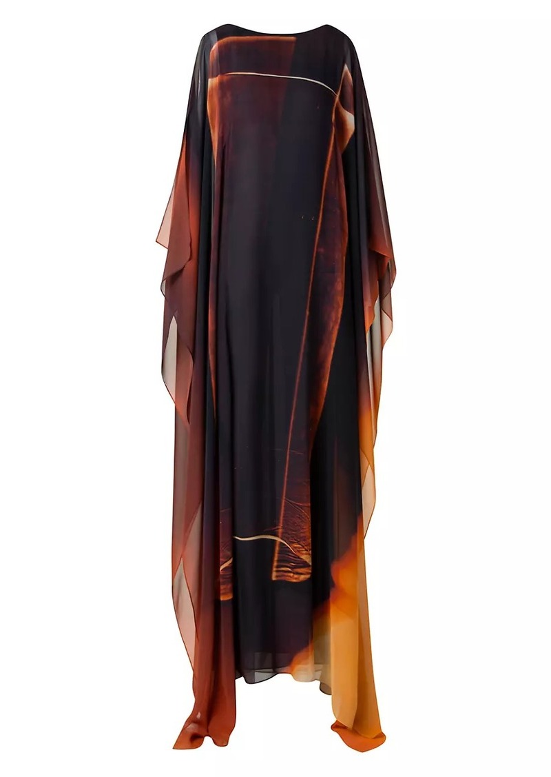 Akris Ombré Silk Caftan Gown