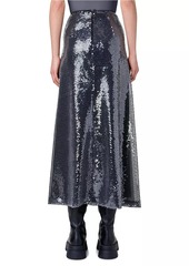Akris Paillette-Embroidered Midi-Skirt