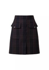 Akris Plaid A-Line Skirt