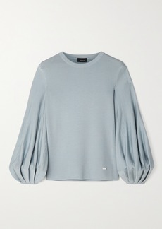 Akris Pleated Wool-blend Sweater