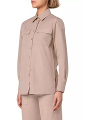 Akris Poplin Patch Pocket Open Shirt