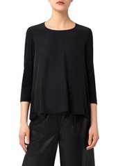 Akris punto A-Line Panel Blouse in Black at Nordstrom