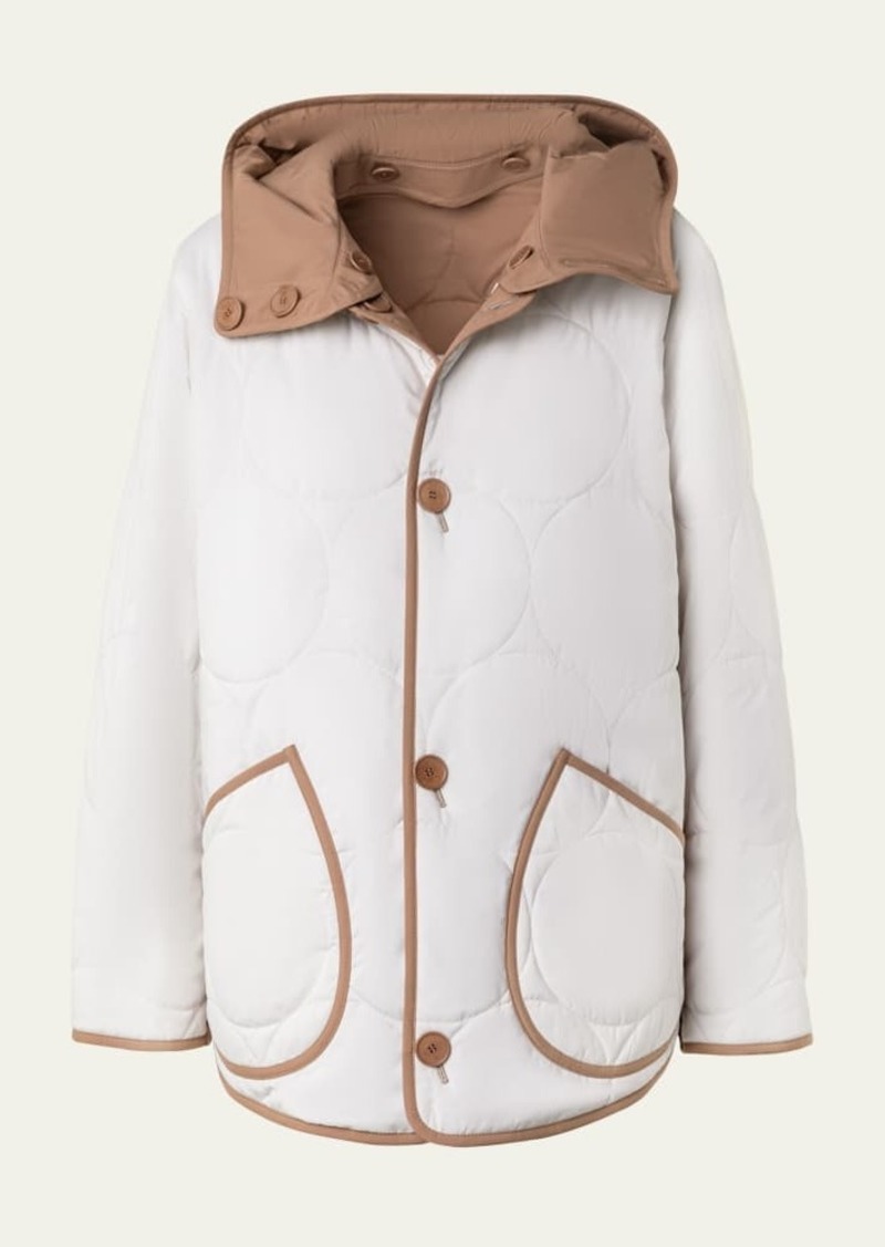 Akris punto Bicolor Techno Dot Quilted Jacket