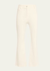 Akris punto Cali Flared Stretch Denim Crop Pants