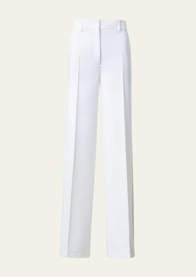 Akris punto Chiaro Signature Jersey Straight-Leg Pants